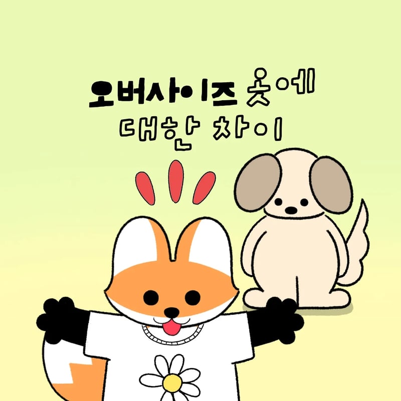 오버사이즈 옷에 대한 차이